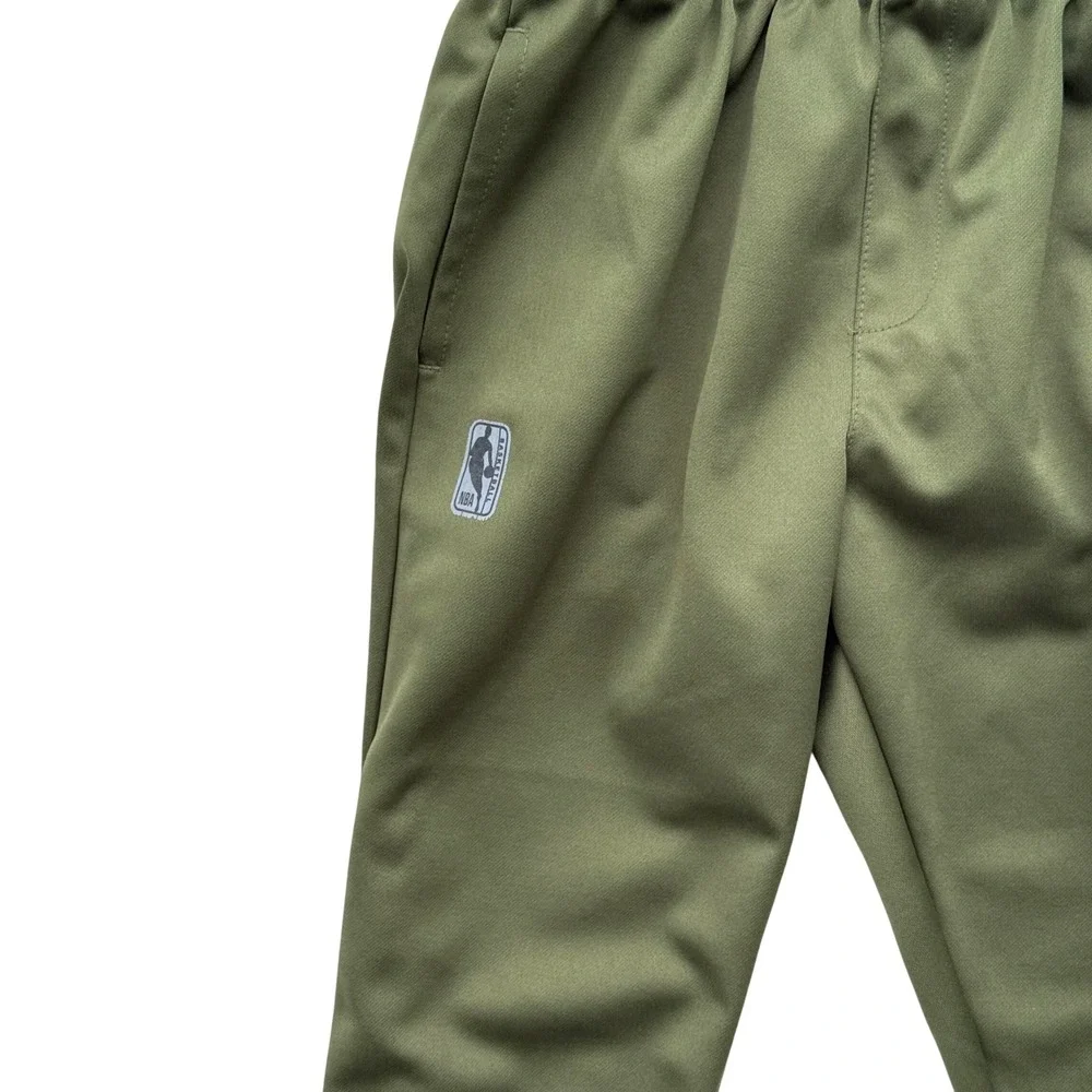 NBA Kids Jogger Sweatpants Olive Green Athletic Track Pants Basketball Logo